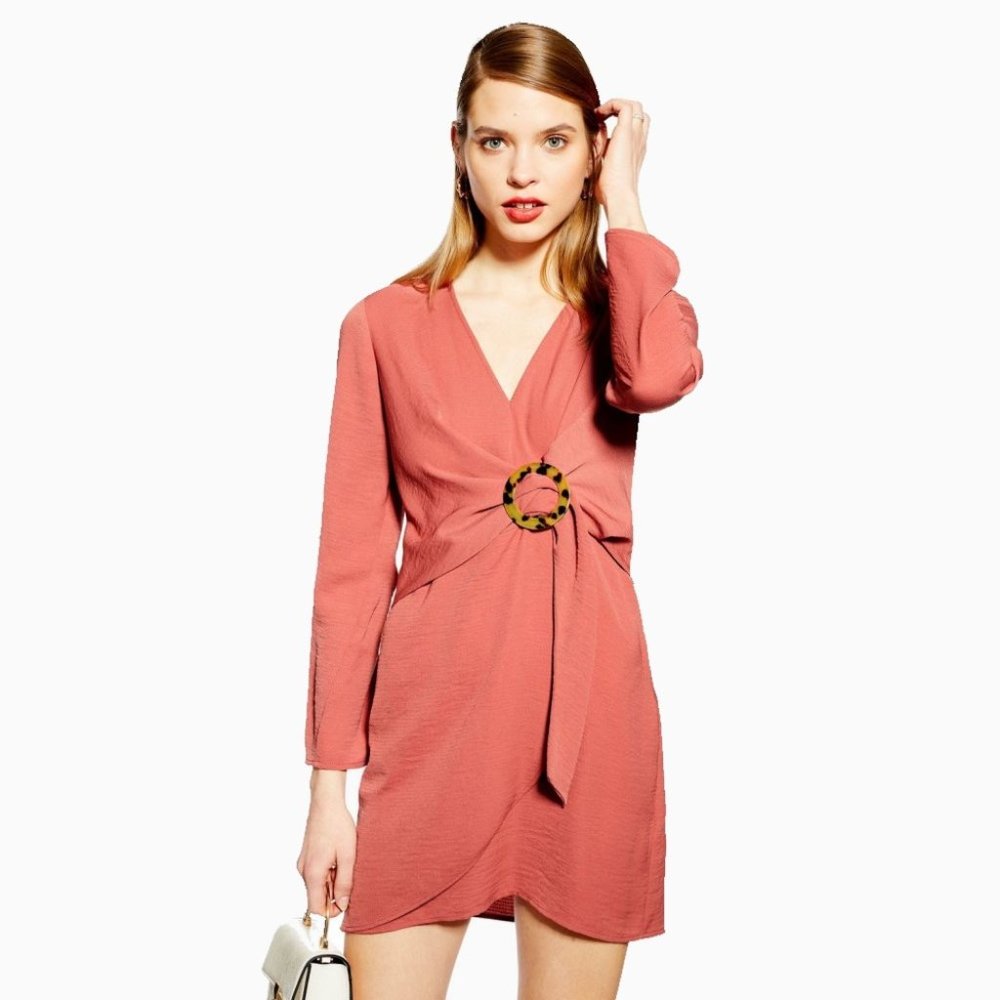 Topshop Horn Ring Mini Dress